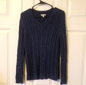 Navy blue knit sweater